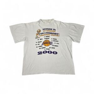 Vintage 2000 NBA Finals Champions LA Lakers T-Shirt Size Large Single Stitch